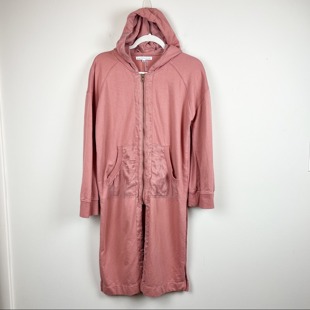 Young Fabulous‎ & Broke Blush Pink Longline Hoodie Sweatshirt size XS